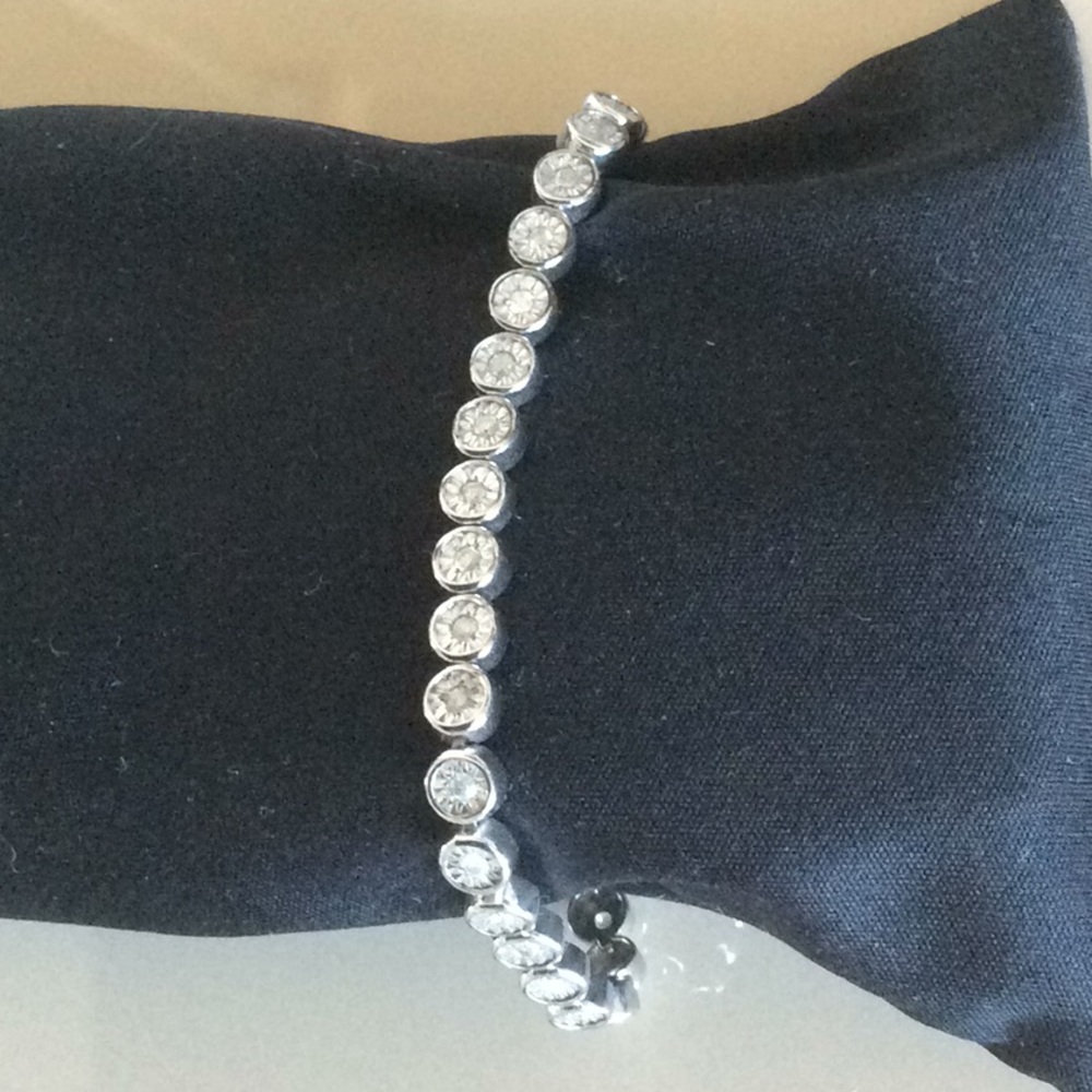 Ciemme 925 sterling silver diamond tennis bracelet